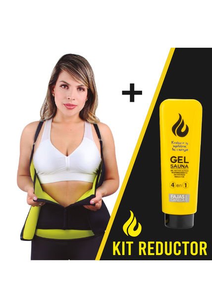 Faja Reductora De Abdomen Ajustable Adelgazante Para Mujer Con Cierre Doble + Gel Reductor De Abdomen 4 En 1 - 120 Ml – G951909