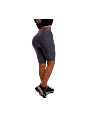 Leggins Biker Lycra Deportiva Control Abdomen Levanta Cola Para Mujer Azul Jaspe 762135
