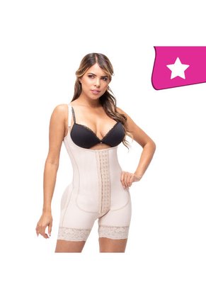 Faja Control Abdomen Modelador De Figura Con Broches Levanta Cola Para Mujer Invisible Bajo La Ropa 3010 Fajas Canela