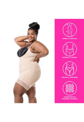 Faja Control Abdomen Modelador De Figura Con Broches Levanta Cola Para Mujer Invisible Bajo La Ropa 3010 Fajas Canela