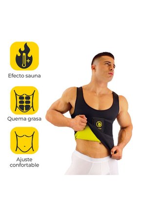 Faja Chaleco Deportivo Térmico Reductor De Abdomen Para Adelgazar Para Hombre Lleva Gratis Cinturón De Fuerza 19302