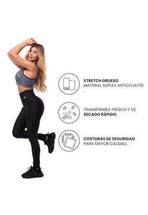 Leggins Pretina Termica Reductora Cintura Alta Deportivo Levanta Cola Para Mujer