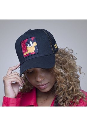 Gorra Malla Capslab Looney Tunes Pato Lucas Daffy Duck Black