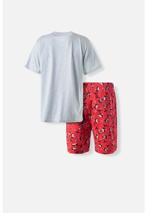 Pijama De Billy Y Mandy Gris Y Roja De Pantalón Corto Para Hombre M