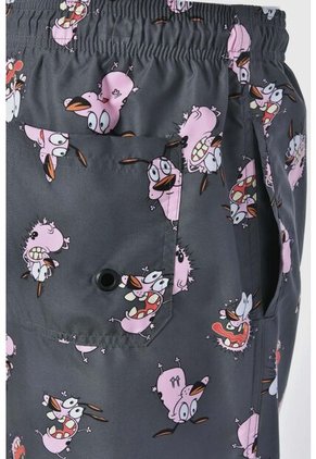 Pantaloneta De Baño De Coraje Con Cordón Gris Para Hombre S