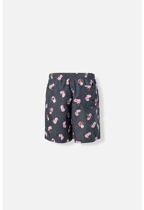 Pantaloneta De Baño De Coraje Con Cordón Gris Para Hombre S