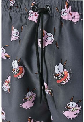 Pantaloneta De Baño De Coraje Con Cordón Gris Para Hombre S
