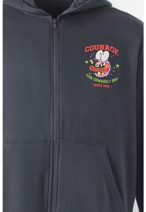 Buzo De Coraje Gris Con Capucha Para Hombre M