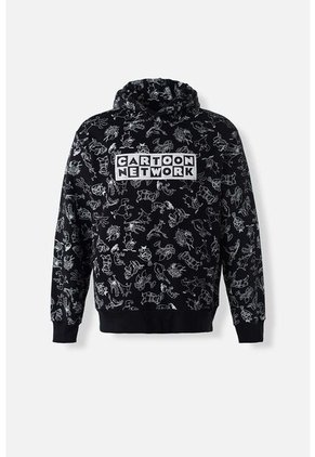 Buzo De Cartoon Network Negro Con Capucha Para Hombre L