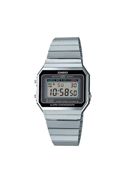 Reloj Para Unisex Casio A-700W-1A Plateado