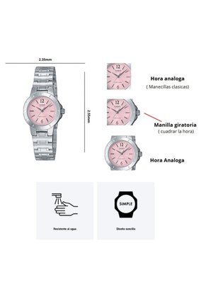 Reloj Mujer Casio LTP-1177A-4A1 Diseño Elegante