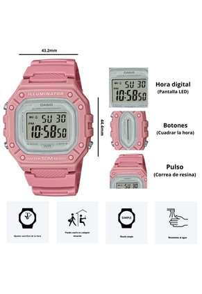 Reloj Casio W-218HC-4A Diseño Deportivo