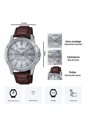 Reloj Casio Modelo MTP-V004L-7C Diseño Elegante