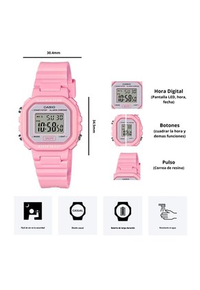 Reloj Casio Modelo LA-20WH-4A1 Diseño Deportivo