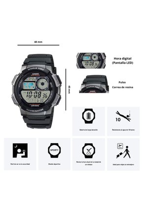Reloj Casio AE-1000W-1B Diseño Deportivo