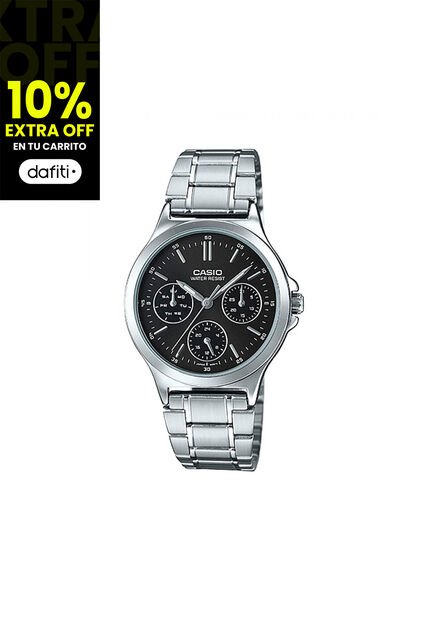 Reloj Para Mujer Casio Fashion Ltp Ltp-V300D-1A Plateado