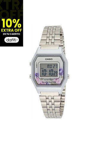 Reloj Para Mujer Casio La680Wa4C Plateado Casio