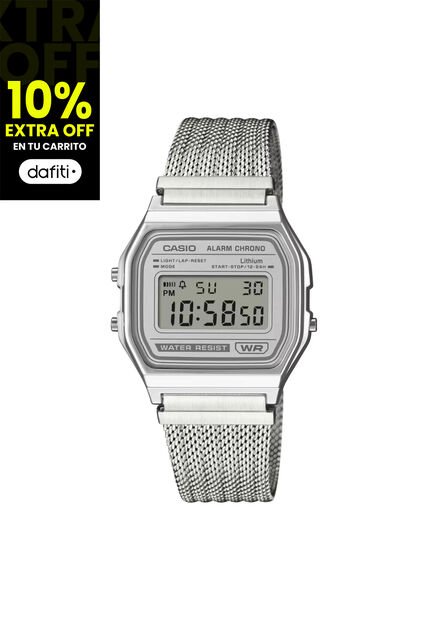 Reloj Casio Modelo A158WEM-7DF Plateado Unisex