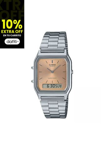 Reloj Casio Modelo AQ-230A-4AMQYDF Plateado Unisex Casio