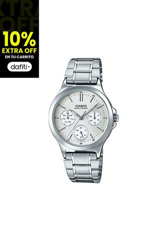 Reloj CASIO Modelo LTP-V300D-7A Plateado Mujer Casio