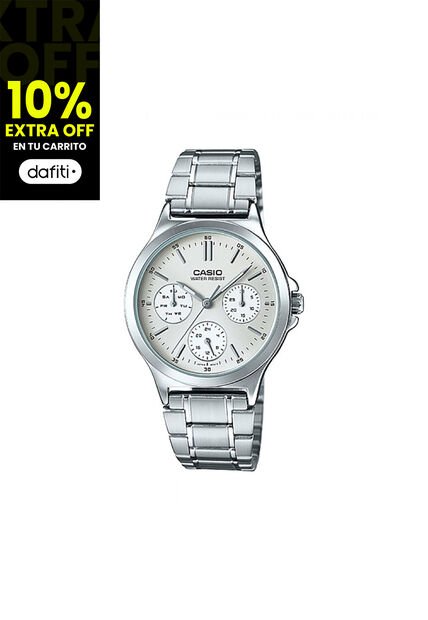 Reloj CASIO Modelo LTP-V300D-7A Plateado Mujer