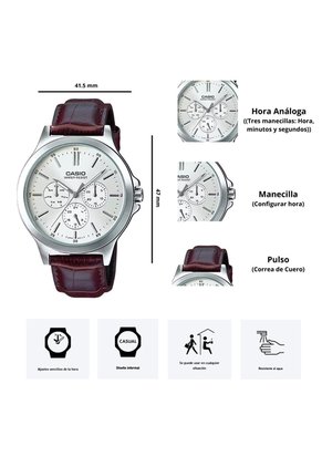 Reloj Casio MTP-V300L-7A Diseño Elegante