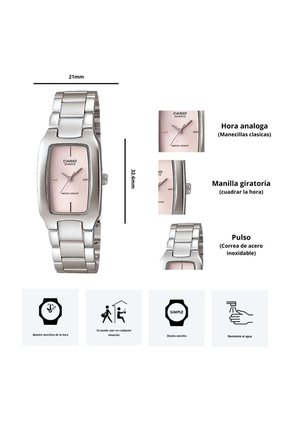 Reloj Casio LTP-1165A-4C Diseño Elegante