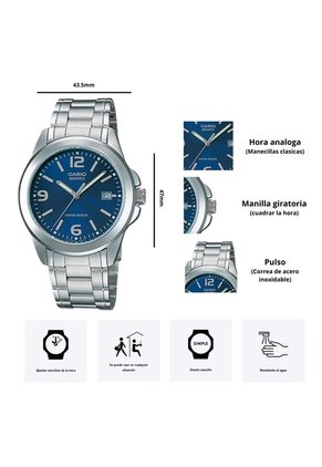 Reloj Casio Modelo MTP-1215A-2A Diseño Elegante