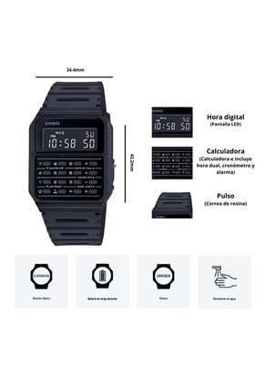 Reloj Casio Modelo CA-53WF-1B Diseño Deportivo