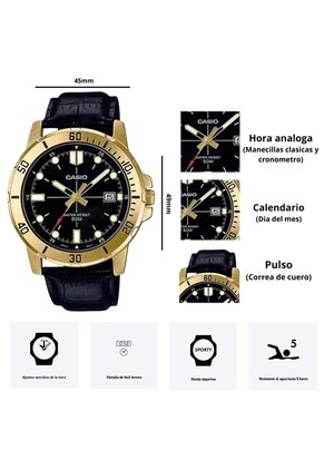 Reloj Casio Modelo MTP-VD01GL-1E Diseño Elegante