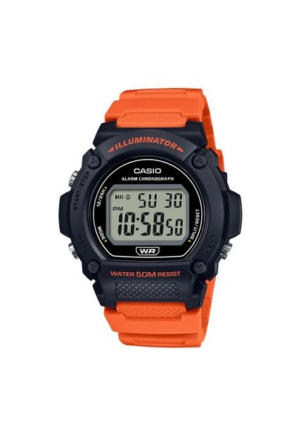 Reloj Para Hombre Casio Iluminator W-219H-4Avdf Naranja
