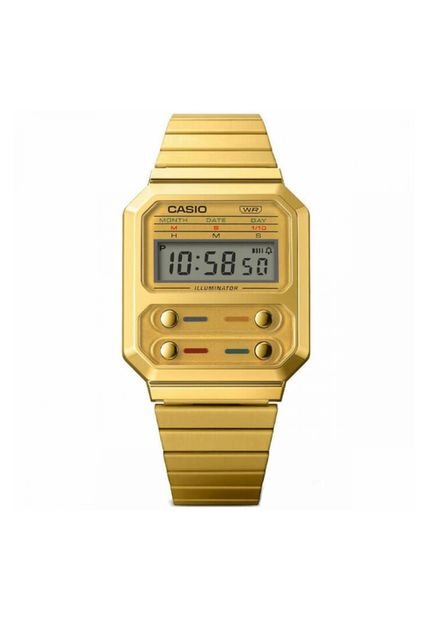 Reloj Para Hombre Casio A100Weg9Adf Dorado