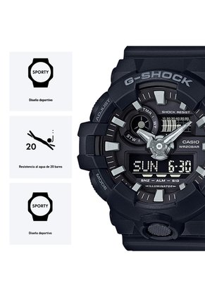 Reloj Casio G-SHOCK GA-700-1B Diseño Deportivo