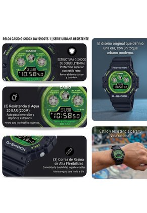 Reloj Casio G-SHOCK DW-5900TS-1D Diseño Deportivo
