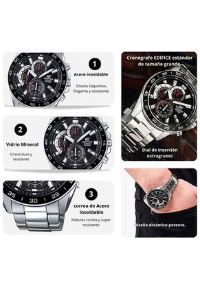 Reloj Edifice Casio Referencia EFV-550D-1A Diseño Deportivo