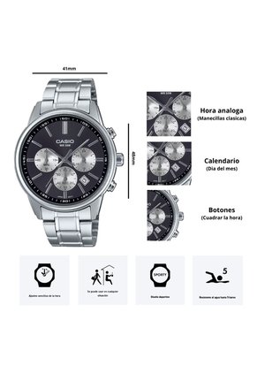 Reloj Casio Modelo MTP-E515D-1A Diseño Elegante
