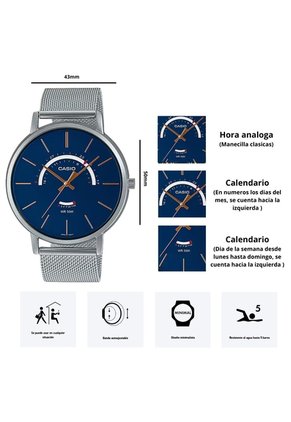 Reloj Casio Modelo MTP-B105M-2A Diseño Elegante