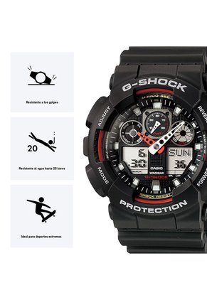 Reloj Casio G-SHOCK GA-100-1A4 Diseño Deportivo