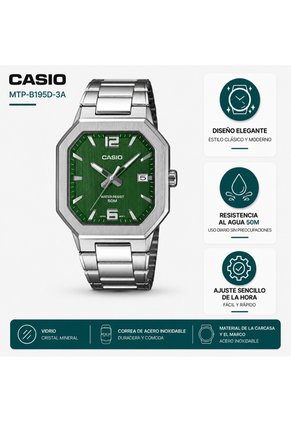 Reloj Casio Referencia MTP-B195D-3A Diseño Elegante