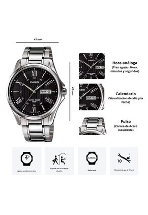 Reloj Casio Referencia MTP-1384D-1A Diseño Elegante