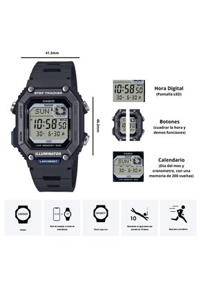 Reloj Casio WS-B1000-1A Con Bluetooth Diseño Deportivo
