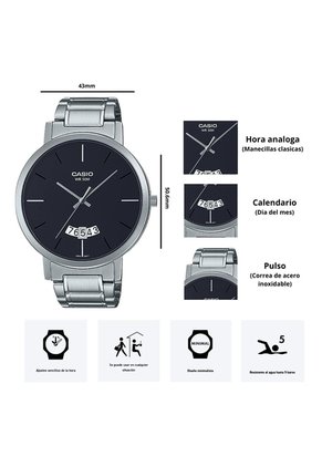 Reloj Casio Modelo MTP-B100D-1E Diseño Elegante