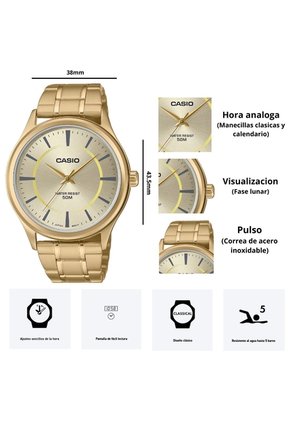 Reloj Casio Modelo LTC-100G-9E Diseño Elegante