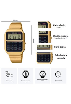 Reloj Casio CA-500WEG-1A Estilo Vintage