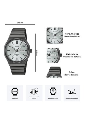 Reloj Casio MTP-E735B-7A Diseño Elegante