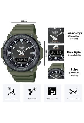 Reloj Casio Modelo AQ-S820W-3B Diseño Deportivo