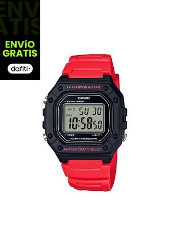 Reloj Para Hombre Casio W_218H_4Bv Rojo Casio