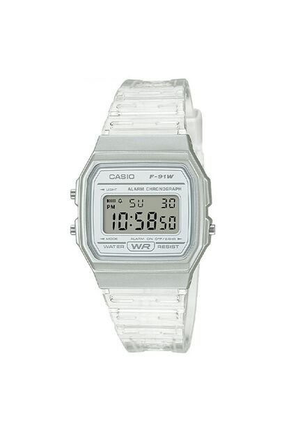 Reloj Para Mujer Casio - F91Ws-7Df Transparente
