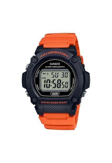 Reloj Para Hombre Casio Iluminator W-219H-4Avdf Naranja