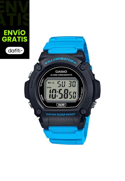 Reloj Para Hombre Casio Iluminator W-219H-2A2Vdf Azul